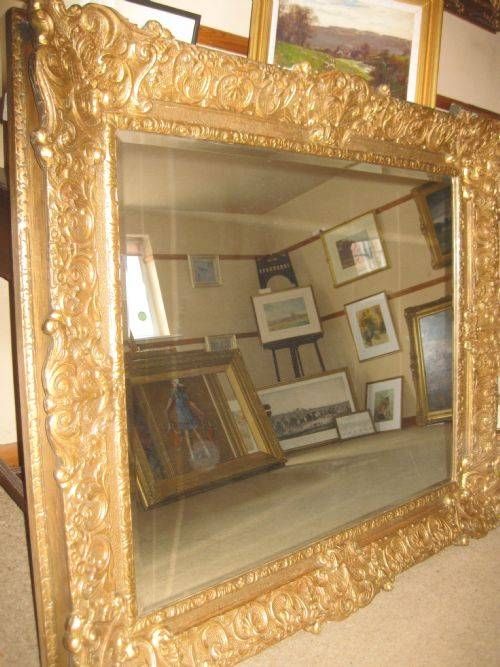 Large, Heavy Gilt Framed Mirror. Frame Circa 1830 48.5" X 40.5". 6 Inside Large Gilt Framed Mirrors (Photo 2 of 30)