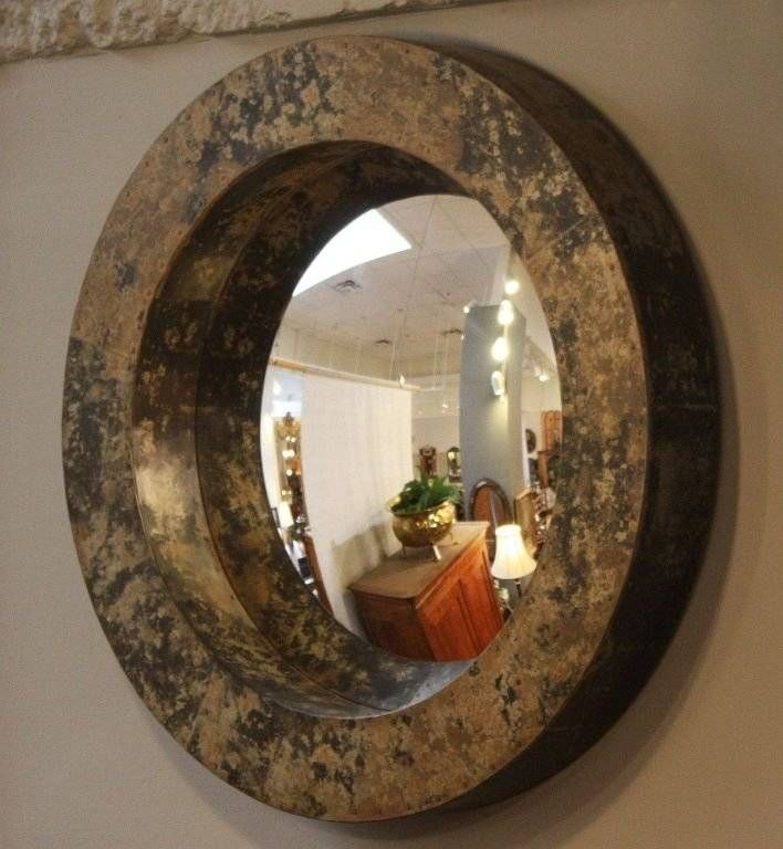 Large Industrial Zinc Convex Mirror At 1stdibs In Large Convex Mirrors (Photo 14 of 20)