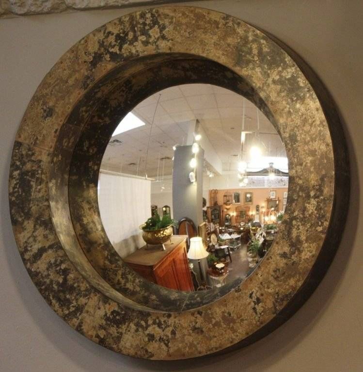 Large Industrial Zinc Convex Mirror At 1stdibs Pertaining To Large Convex Mirrors (Photo 9 of 20)