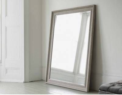 Large Mirrors: Vermont Oversized Mirror In Classic Vintage Grey Inside Large Contemporary Mirrors (Photo 2 of 30)