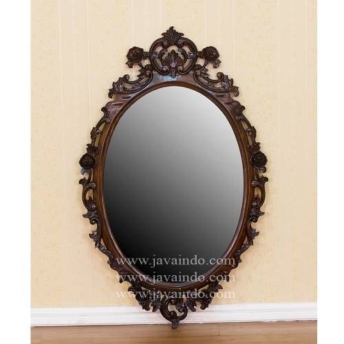 Large Oval Wall Mirror | Antique Wall Mirror | French Mirror With Antique Wall Mirrors (Photo 20 of 20)