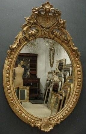 Large Oval Wall Mirror – Foter For French Oval Mirrors (View 28 of 30)