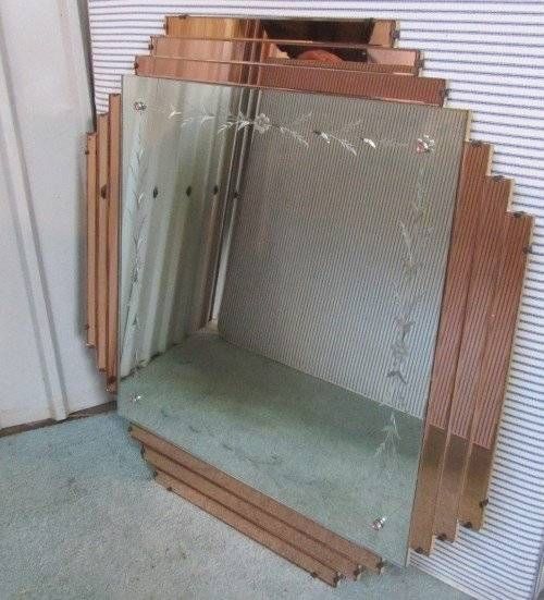 Large Quirky Art Deco Wall Mirror | 107006 | Sellingantiques.co (View 3 of 20)