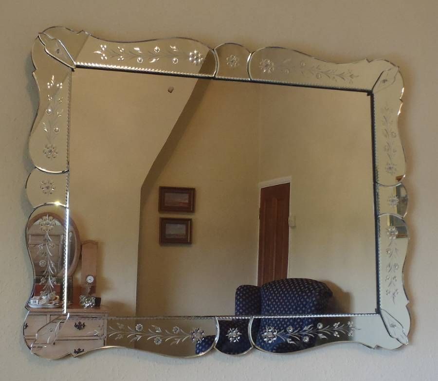 Large Rectangular Venetian Style Mirror – Landscape/portrait In In Large Landscape Mirrors (View 20 of 20)