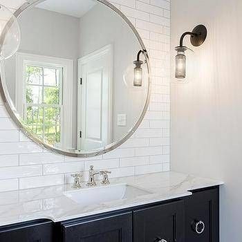 Large Round Metal Bathroom Mirror Design Ideas Intended For Large Black Round Mirrors (Photo 30 of 30)