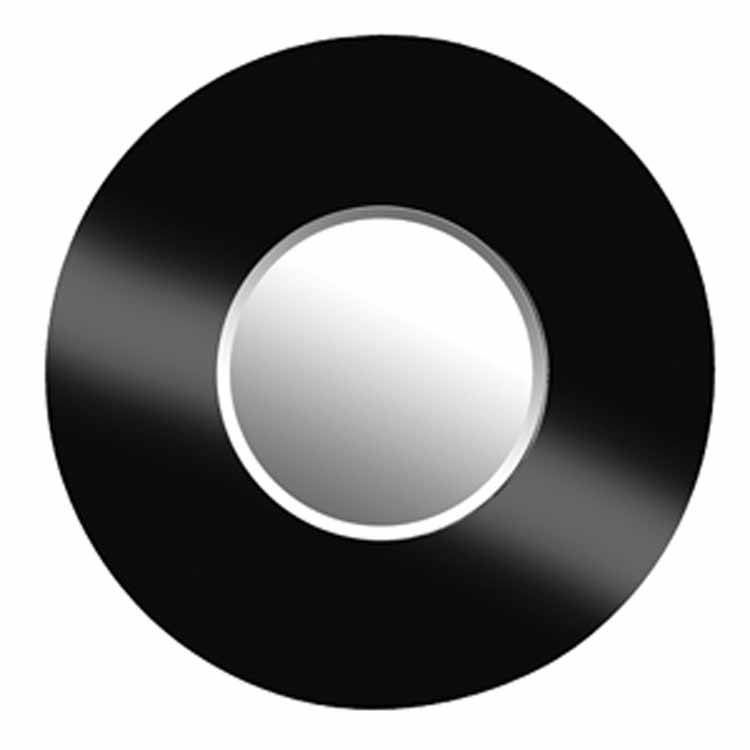 Large Round Mirror Black Glass Frame 102 Cm Round Black Glass With Black Circle Mirrors (View 4 of 20)