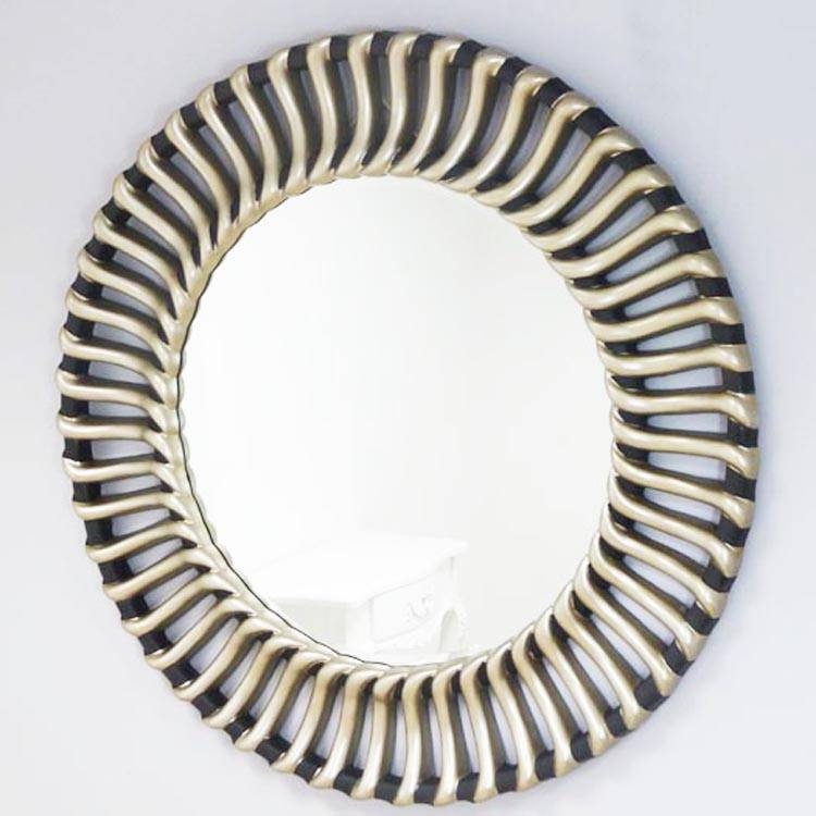 Large Round Silver Frame Wall Mirror 107cm Large Round Wall Mirror With Regard To Large Black Round Mirrors (Photo 21 of 30)