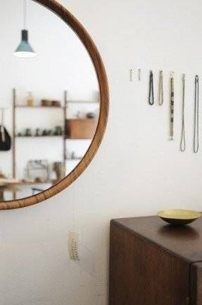 Large Round Wood Mirror – Foter With Huge Round Mirrors (View 14 of 30)