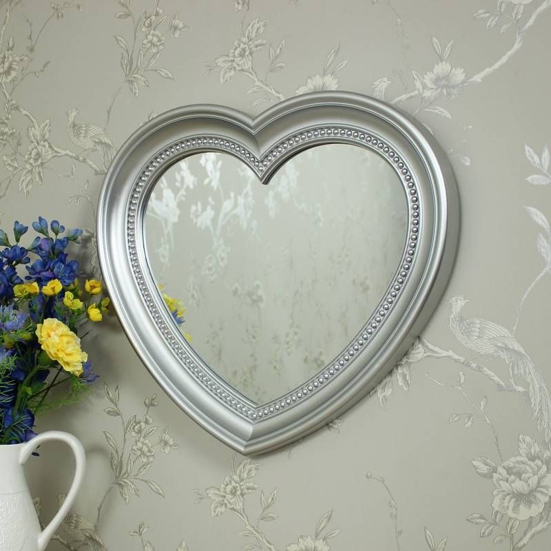 Large Silver Heart Wall Mirror – Melody Maison® In Heart Wall Mirrors (View 11 of 20)