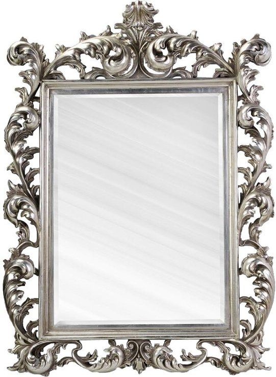 Large Silver Rococo Mirror French Aged | Mirrors With Regard To Rococo Mirrors (View 6 of 20)