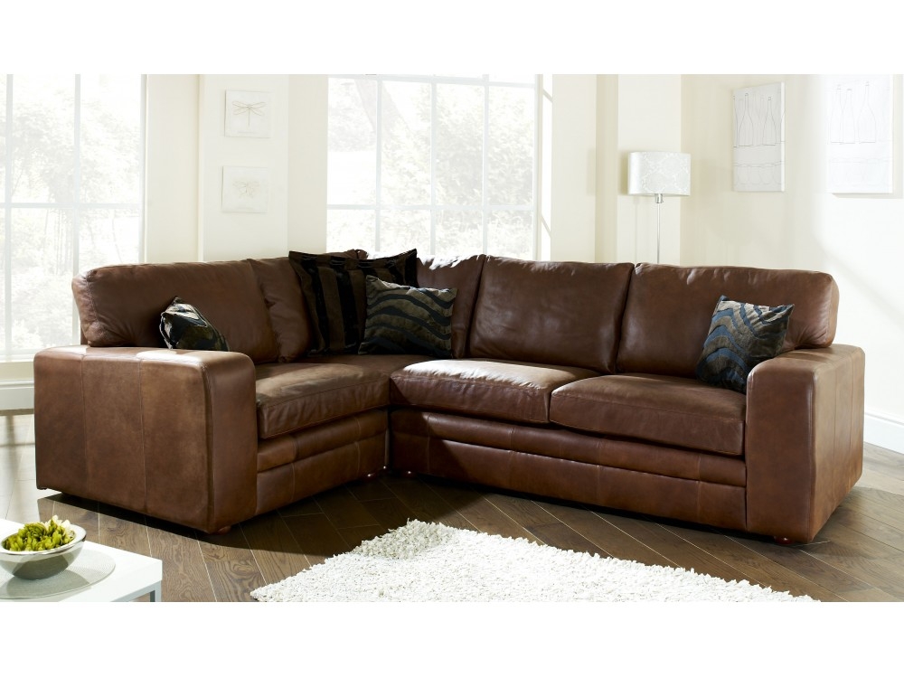 Featured Photo of 15 Collection of Small Brown Leather Corner Sofas