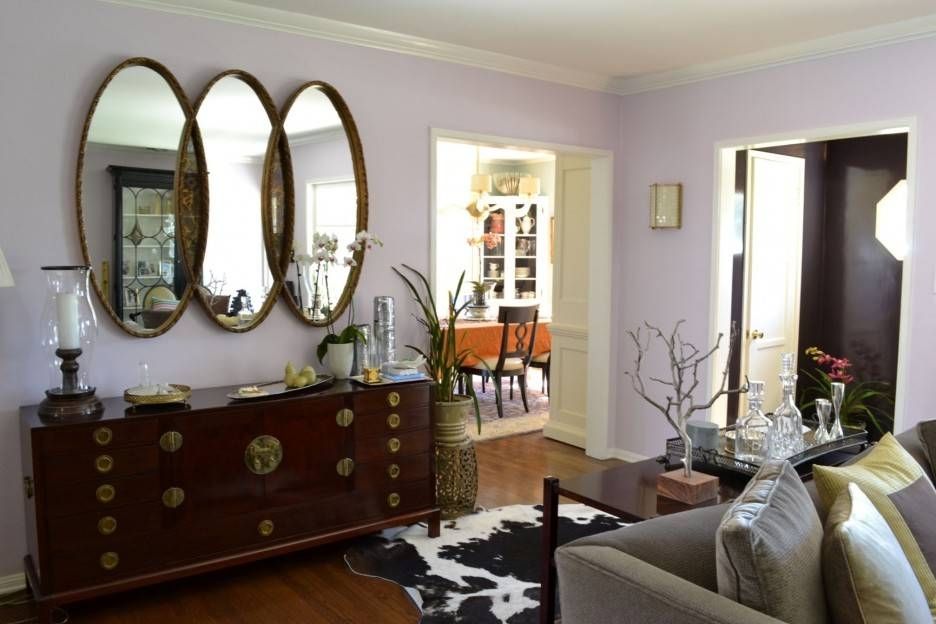 Living Room: Incredible Decorative Mirrors For Living Room Ideas With Regard To Triple Oval Wall Mirrors (View 9 of 20)