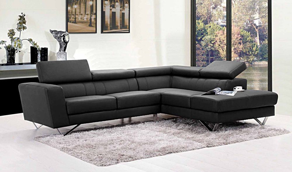 Liza Leather L Shaped Sectional Sofa Leather Sectionals Intended For Leather L Shaped Sectional Sofas (View 4 of 15)