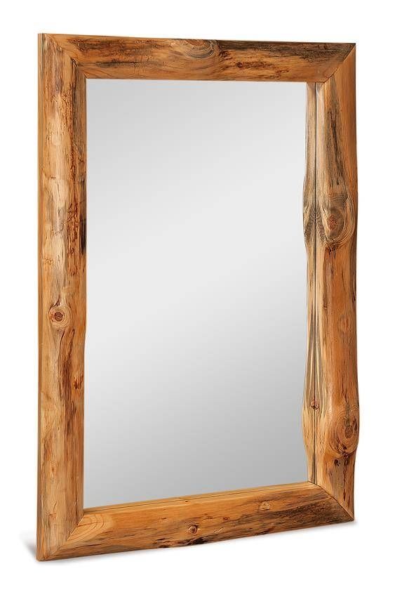 Log Rustic Pine Frame With Mirror Intended For Rustic Oak Framed Mirrors (View 27 of 30)