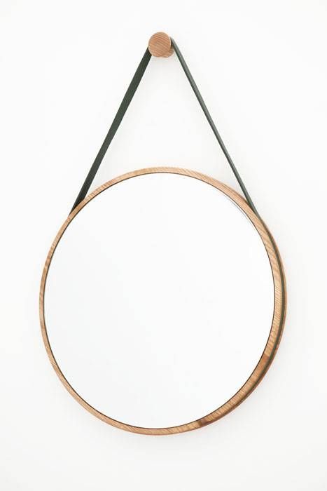 Loop Mirror | Noble & Wood For Round Leather Mirrors (Photo 23 of 30)