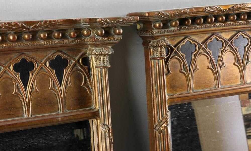 Lot Detail – Pr. Gothic Style Mirrors Within Gothic Style Mirrors (Photo 18 of 20)