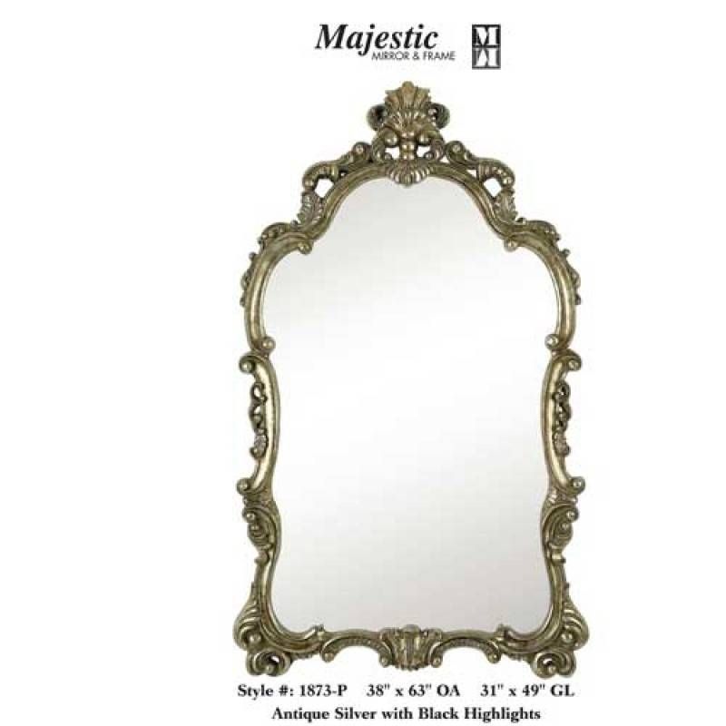 Majestic Mirrors Small Crowned Victorian Mirror Cm 1873 P Regarding Small Mirrors (Photo 5 of 20)