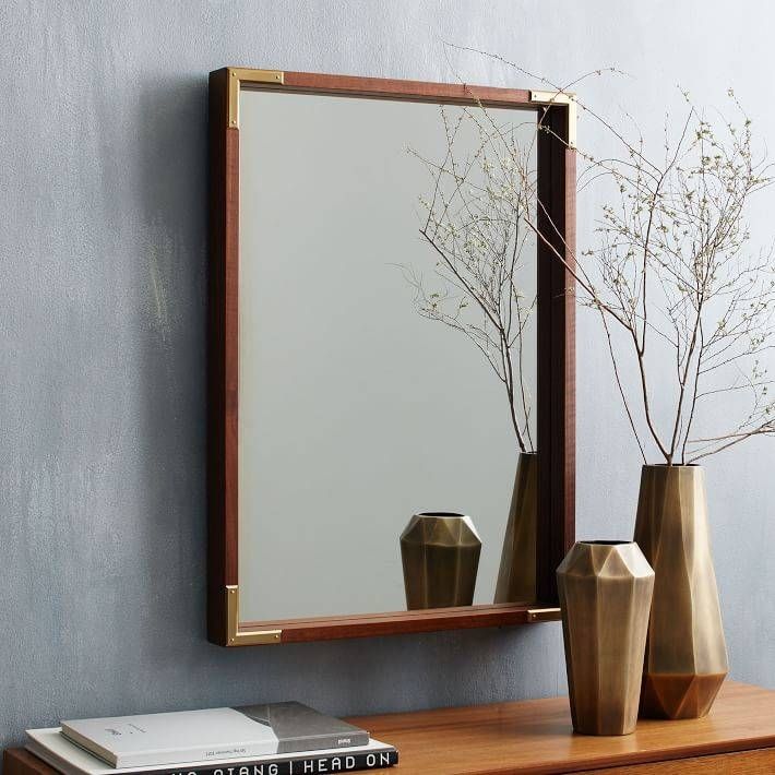 Malone Campaign Wall Mirror – Walnut | West Elm In Antiqued Wall Mirrors (View 5 of 20)