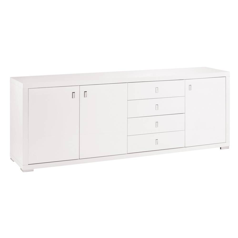 Malone Wide Double Door Sideboard White – Dwell For Sideboard White (Photo 4 of 20)
