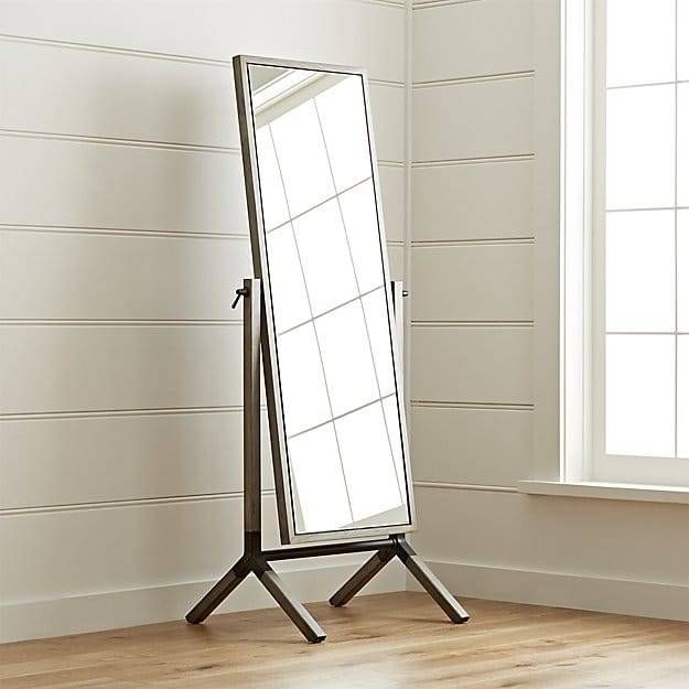 Malvern Cheval Floor Mirror | Crate And Barrel With Regard To Modern Cheval Mirrors (Photo 14 of 20)