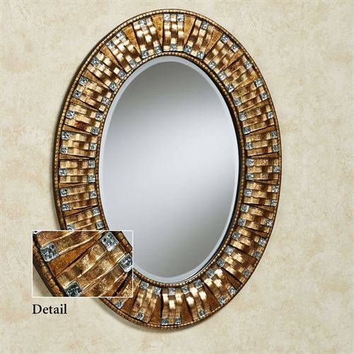 Maybelle Mosaic Oval Wall Mirror Within Oval Wall Mirrors (Photo 6 of 20)