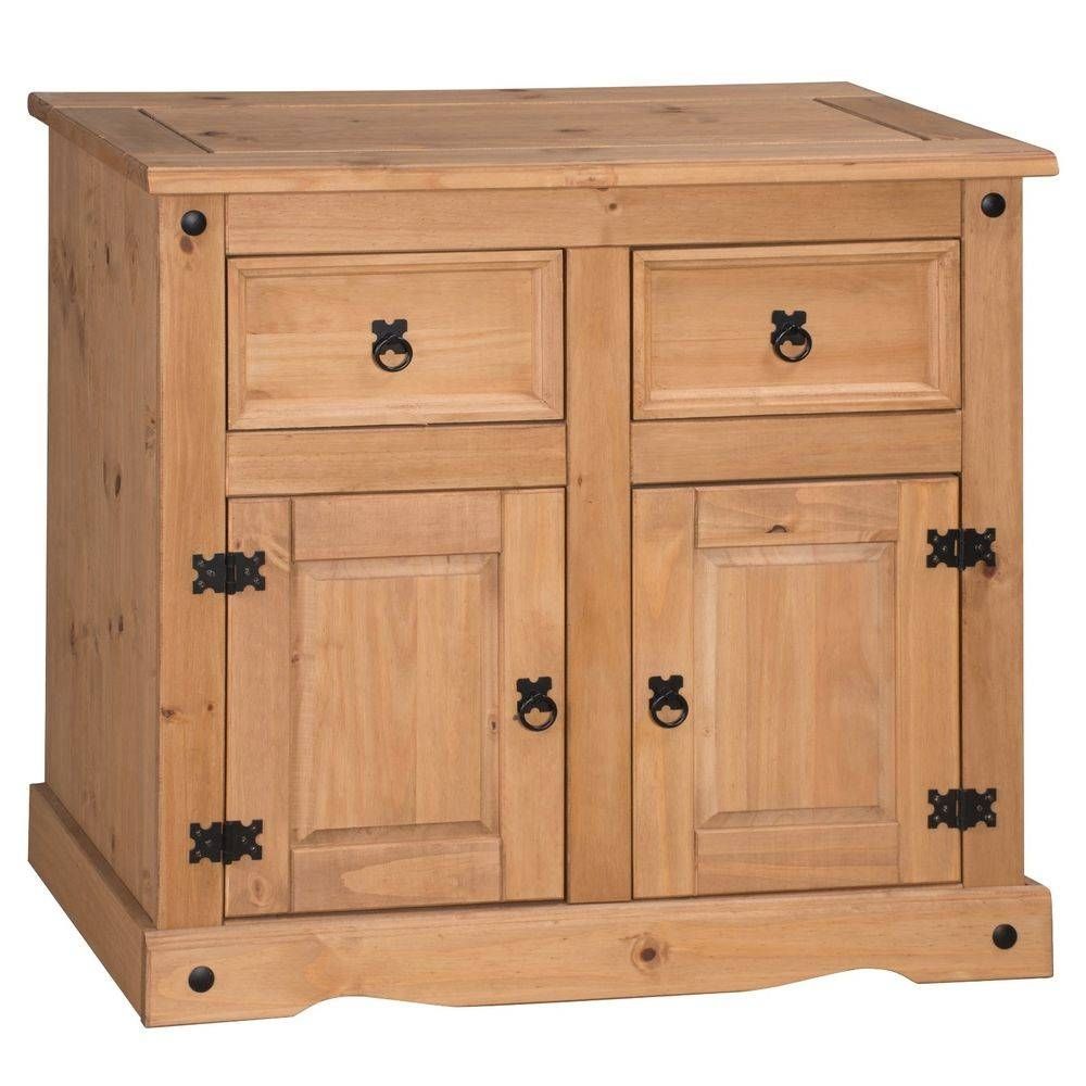 Mercers Furniture® Corona Mexican Pine Small 2 Door 2 Drawer Intended For Mexican Sideboard (View 13 of 20)
