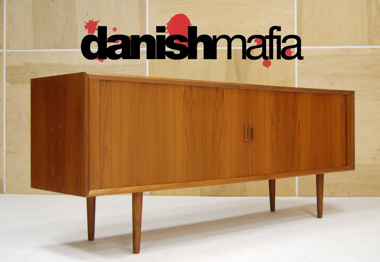 Mid Century Danish Modern Designer Teak Credenza Sideboard Buffet Throughout Modern Sideboards And Buffets (Photo 17 of 20)
