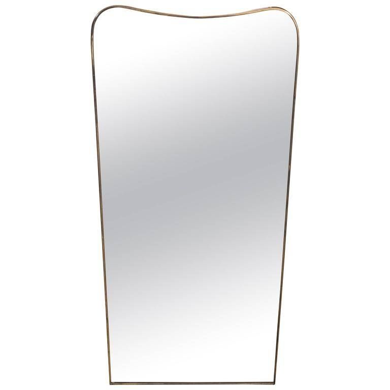 Mid Century Italian Modern Bevelled Mirror With Brass Frame, Italy For Modern Bevelled Mirrors (Photo 29 of 30)