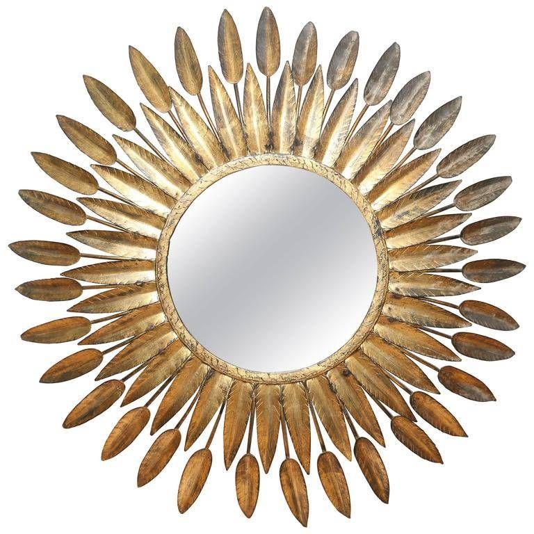 Mid Century Italian Starburst Convex Mirror For Sale At 1stdibs Throughout Starburst Convex Mirrors (Photo 11 of 30)