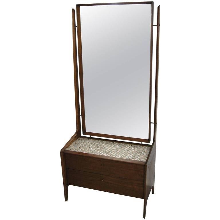Mid Century Modern Cheval Mirror / Dresser For Sale At 1stdibs Within Modern Cheval Mirrors (Photo 5 of 20)