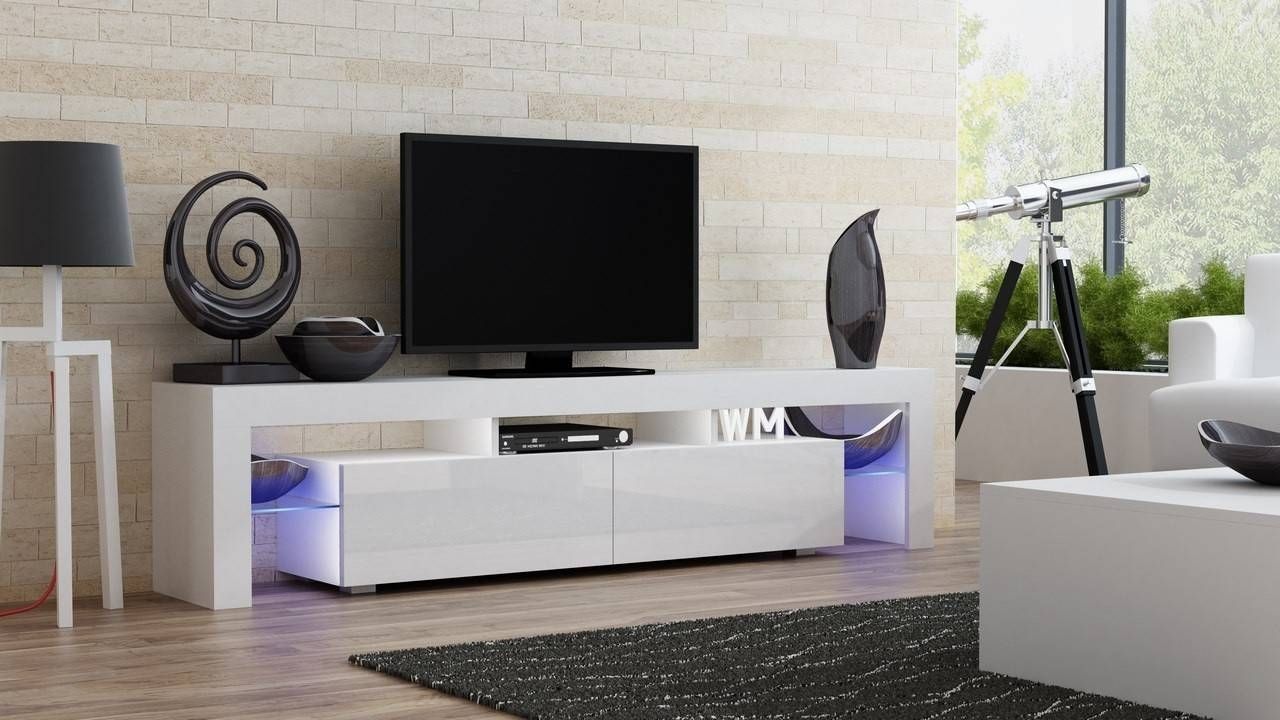 Milano 200 Width Modern Tv Stand – Concept Muebles Inside Sideboard Tv Stand (Photo 5 of 20)