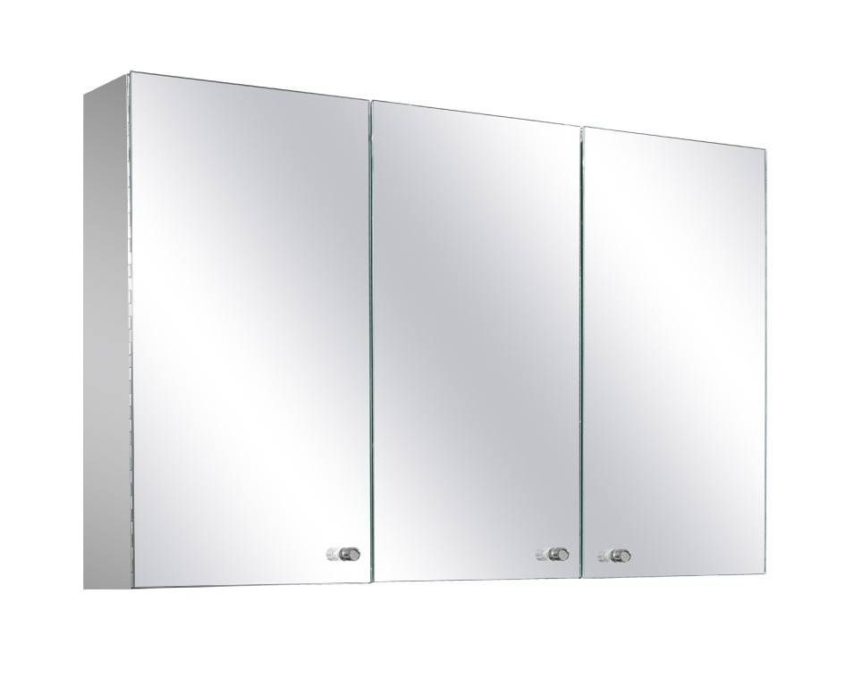 Mirrored Bathroom Cabinet. . Image Of Mirrored Bathroom Cabinet Pertaining To Triple Wall Mirrors (Photo 19 of 30)