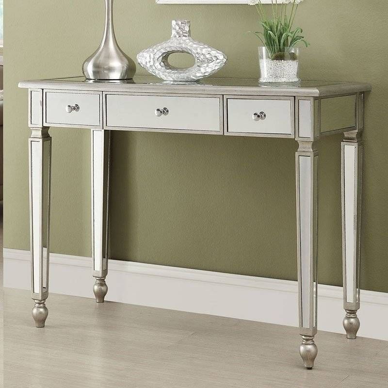 Mirrored Console Table W/ 3 Drawers – Sofa Tables – Occasional And With Regard To Mirrors Console Table (View 6 of 20)