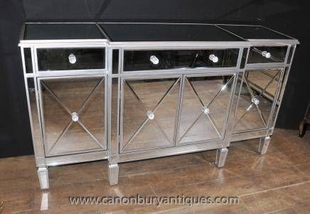 Mirrored Furniture – Mirrored Desks, Chests, Tables, Art Deco Pertaining To Venetian Sideboard Mirrors (Photo 5 of 20)