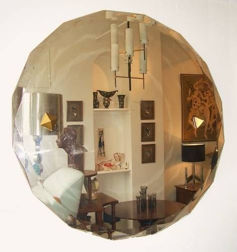 Mirrors | A Round Art Deco Mirror Intended For Large Art Deco Mirrors (Photo 16 of 20)