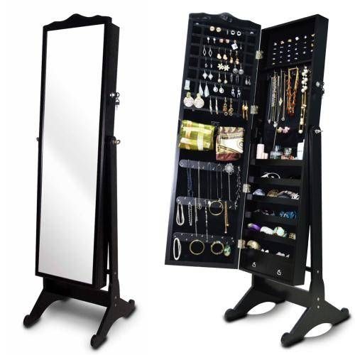 Mirrors With Jewelry Storage – Home Design Ideas And Pictures Inside Free Standing Black Mirrors (View 19 of 30)