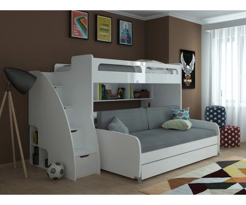 Mondo Twin Bunk Bed With Sofa Table And Trundle With Sofa Bunk Beds (View 12 of 15)