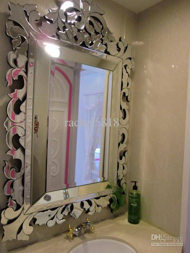Mr 201119 Glass Venetian Bathroom Wall Mirror Round Mirror Decor Intended For Venetian Wall Mirrors (Photo 3 of 20)