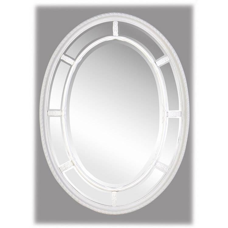 Naomi Cream / Antique White Oval Mirror 110 X 80 Cm Naomi White Inside White Oval Mirrors (Photo 1 of 20)