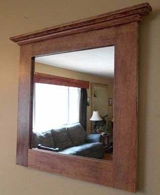 Oak Mirror Rustic Oak Framed Mirror Custom Made Oak Framed Inside Rustic Oak Framed Mirrors (Photo 2 of 30)
