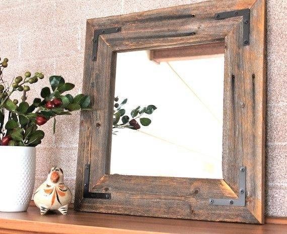 Oak Mirror Rustic Oak Framed Mirror Custom Made Oak Framed Within In Rustic Oak Framed Mirrors (Photo 13 of 30)