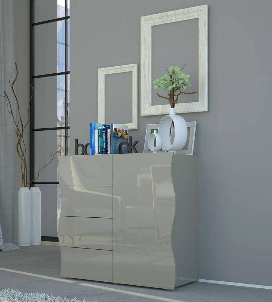 Onda Grey Gloss Sideboard | Storage Furniture | Contemporary Furniture Inside High Gloss Sideboards (Photo 19 of 20)