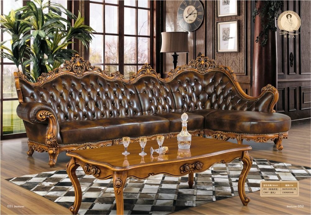 Online Get Cheap Antique Classic Furniture Aliexpress Intended For Vintage Leather Sectional Sofas (View 10 of 15)