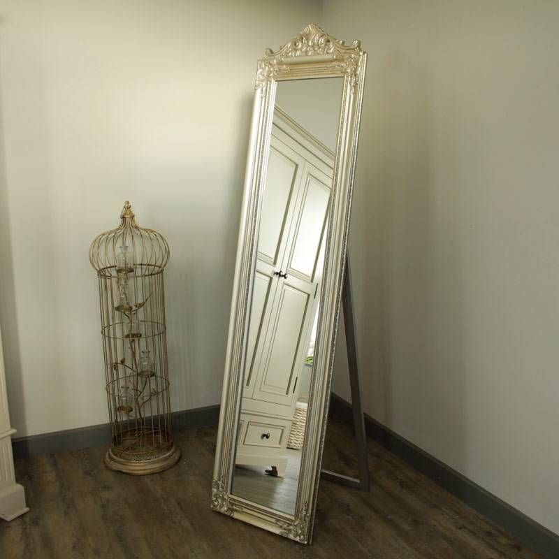 Ornate Champagne Cheval Mirror – Melody Maison® Throughout Ornate Standing Mirrors (Photo 9 of 20)