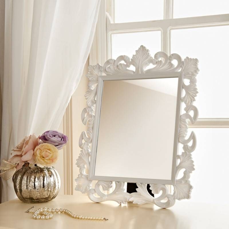 Ornate Dressing Table Mirror | Ornate Cheap Mirrors Regarding White Ornate Mirrors (View 8 of 20)