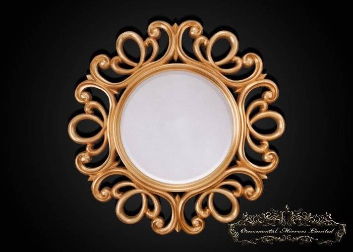 Ornate Gold Round Mirror From Ornamental Mirrors Limited Pertaining To Ornate Round Mirrors (View 15 of 20)