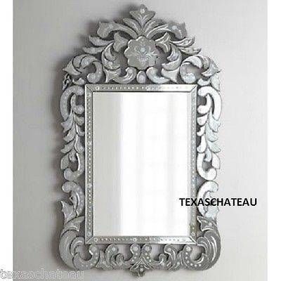 Ornate Large 56 ~ Antique French Venetian Style Wall Mirror Pertaining To Antique Style Wall Mirrors (Photo 8 of 20)