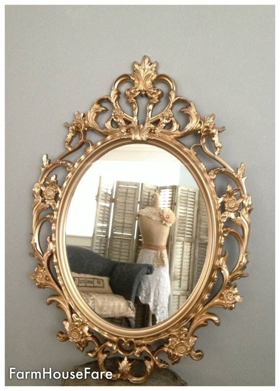 Ornate Mirrors Baroque Mirror Large Gold Wall Mirror With Baroque Wall Mirrors (Photo 1 of 20)