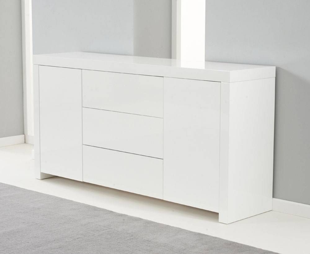 Ornella White High Gloss Sideboard With High Gloss Sideboards (View 9 of 20)