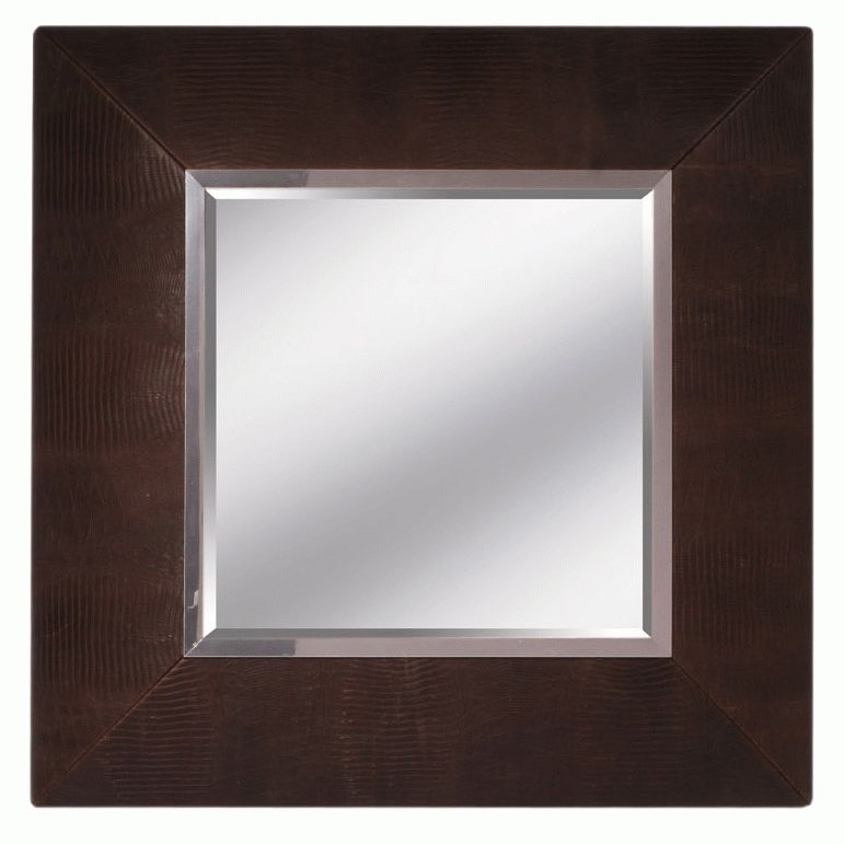 Ostrich Leather Mirror, Ostrich Leather Wall Mirrors, Ostrich Intended For Wall Leather Mirrors (View 6 of 30)
